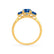EVERDEEN - Oval Blue Sapphire 18k Yellow Gold Trilogy Ring Engagement Ring Lily Arkwright