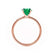 LULU - Radiant Emerald 18k Rose Gold Petite Solitaire Engagement Ring Lily Arkwright