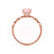 HOPE - Princess Champagne Sapphire & Diamond 18k Rose Gold Vintage Shoulder Set Engagement Ring Lily Arkwright