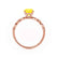 HOPE - Princess Yellow Sapphire & Diamond 18k Rose Gold Vintage Shoulder Set Engagement Ring Lily Arkwright