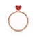 LULU - Elongated Cushion Ruby 18k Rose Gold Petite Solitaire Ring Engagement Ring Lily Arkwright
