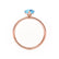 LULU - Pear Aqua Spinel 18k Rose Gold Petite Solitaire Ring Engagement Ring Lily Arkwright