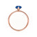 LULU - Pear Blue Sapphire 18k Rose Gold Petite Solitaire Ring Engagement Ring Lily Arkwright