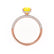 COCO - Oval Yellow Sapphire & Diamond 18k Rose Gold Petite Hidden Halo Triple Pavé Shoulder Set Ring Engagement Ring Lily Arkwright