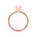 LULU - Elongated Cushion Champagne Sapphire 18k Rose Gold Petite Solitaire Ring Engagement Ring Lily Arkwright
