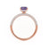 COCO - Oval Alexandrite & Diamond 18k Rose Gold Petite Hidden Halo Triple Pavé Shoulder Set Ring Engagement Ring Lily Arkwright