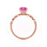 HOPE - Princess Pink Sapphire & Diamond 18k Rose Gold Vintage Shoulder Set Engagement Ring Lily Arkwright