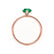 LULU - Pear Emerald 18k Rose Gold Petite Solitaire Ring Engagement Ring Lily Arkwright