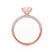 COCO - Princess Champagne Sapphire & Diamond 18k Rose Gold Hidden Halo Triple Pavé Shoulder Set Engagement Ring Lily Arkwright