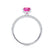 COCO - Oval Pink Sapphire & Diamond 950 Platinum Petite Hidden Halo Triple Pavé Shoulder Set Ring Engagement Ring Lily Arkwright