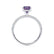 COCO - Cushion Alexandrite & Diamond 950 Platinum Hidden Halo Triple Pavé Shoulder Set Engagement Ring Lily Arkwright