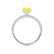 COCO - Oval Yellow Sapphire & Diamond 18k White Gold Petite Hidden Halo Triple Pavé Shoulder Set Ring Engagement Ring Lily Arkwright