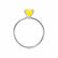 LULU - Radiant Yellow Sapphire 18k White Gold Petite Solitaire Engagement Ring Lily Arkwright