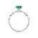 HOPE - Princess Emerald & Diamond 950 Platinum Vintage Shoulder Set Engagement Ring Lily Arkwright