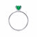 LULU - Radiant Emerald 18k White Gold Petite Solitaire Engagement Ring Lily Arkwright