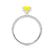COCO - Cushion Yellow Sapphire & Diamond 950 Platinum Hidden Halo Triple Pavé Shoulder Set Engagement Ring Lily Arkwright