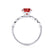 HOPE - Princess Ruby & Diamond 950 Platinum Vintage Shoulder Set Engagement Ring Lily Arkwright