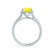 EVERLY - Radiant Yellow Sapphire & Diamond 950 Platinum Split Shank Halo Ring Engagement Ring Lily Arkwright
