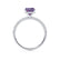 COCO - Princess Alexandrite & Diamond 950 Platinum Hidden Halo Triple Pavé Shoulder Set Engagement Ring Lily Arkwright