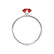LULU - Pear Ruby 950 Platinum Petite Solitaire Ring Engagement Ring Lily Arkwright