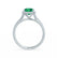 EVERLY - Radiant Emerald & Diamond 18k White Gold Split Shank Halo Ring Engagement Ring Lily Arkwright