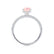 COCO - Oval Champagne Sapphire & Diamond 18k White Gold Petite Hidden Halo Triple Pavé Shoulder Set Ring Engagement Ring Lily Arkwright