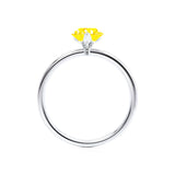LULU - Pear Yellow Sapphire 950 Platinum Petite Solitaire Ring Engagement Ring Lily Arkwright