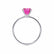 LULU - Elongated Cushion Pink Sapphire 18k White Gold Petite Solitaire Ring Engagement Ring Lily Arkwright
