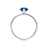 LULU - Pear Blue Sapphire 950 Platinum Petite Solitaire Ring Engagement Ring Lily Arkwright