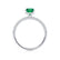 COCO - Oval Emerald & Diamond 18k White Gold Petite Hidden Halo Triple Pavé Shoulder Set Ring Engagement Ring Lily Arkwright