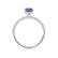 COCO - Oval Alexandrite & Diamond 18k White Gold Petite Hidden Halo Triple Pavé Shoulder Set Ring Engagement Ring Lily Arkwright