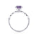 HOPE - Princess Alexandrite & Diamond 18k White Gold Vintage Shoulder Set Engagement Ring Lily Arkwright