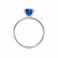 LULU - Elongated Cushion Blue Sapphire 950 Platinum Petite Solitaire Ring Engagement Ring Lily Arkwright