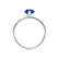 LULU - Pear Blue Sapphire 18k White Gold Petite Solitaire Ring Engagement Ring Lily Arkwright