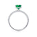 COCO - Princess Emerald & Diamond 18k White Gold Hidden Halo Triple Pavé Shoulder Set Engagement Ring Lily Arkwright