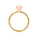 LULU - Radiant Champagne Sapphire 18k Yellow Gold Petite Solitaire Engagement Ring Lily Arkwright