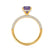 COCO - Cushion Alexandrite & Diamond 18k Yellow Gold Hidden Halo Triple Pavé Shoulder Set Engagement Ring Lily Arkwright