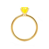 LULU - Radiant Yellow Sapphire 18k Yellow Gold Petite Solitaire Engagement Ring Lily Arkwright