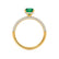 COCO - Oval Emerald & Diamond 18k Yellow Gold Petite Hidden Halo Triple Pavé Shoulder Set Ring Engagement Ring Lily Arkwright