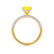 COCO - Cushion Yellow Sapphire & Diamond 18k Yellow Gold Hidden Halo Triple Pavé Shoulder Set Engagement Ring Lily Arkwright