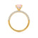 COCO - Cushion Champagne Sapphire & Diamond 18k Yellow Gold Hidden Halo Triple Pavé Shoulder Set Engagement Ring Lily Arkwright