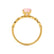 HOPE - Princess Champagne Sapphire & Diamond 18k Yellow Gold Vintage Shoulder Set Engagement Ring Lily Arkwright