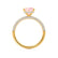 COCO - Princess Champagne Sapphire & Diamond 18k Yellow Gold Hidden Halo Triple Pavé Shoulder Set Engagement Ring Lily Arkwright