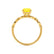 HOPE - Princess Yellow Sapphire & Diamond 18k Yellow Gold Vintage Shoulder Set Engagement Ring Lily Arkwright