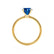 LULU - Elongated Cushion Blue Sapphire 18k Yellow Gold Petite Solitaire Ring Engagement Ring Lily Arkwright