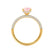 COCO - Oval Champagne Sapphire & Diamond 18k Yellow Gold Petite Hidden Halo Triple Pavé Shoulder Set Ring Engagement Ring Lily Arkwright