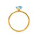 LULU - Pear Aqua Spinel 18k Yellow Gold Petite Solitaire Ring Engagement Ring Lily Arkwright
