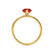LULU - Pear Ruby 18k Yellow Gold Petite Solitaire Ring Engagement Ring Lily Arkwright