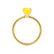 LULU - Elongated Cushion Yellow Sapphire 18k Yellow Gold Petite Solitaire Ring Engagement Ring Lily Arkwright