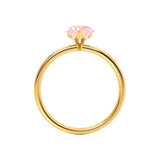 LULU - Pear Champagne Sapphire 18k Yellow Gold Petite Solitaire Ring Engagement Ring Lily Arkwright